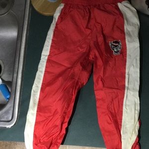 NC State pants with Wolfpack logo